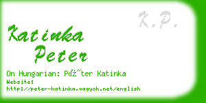 katinka peter business card